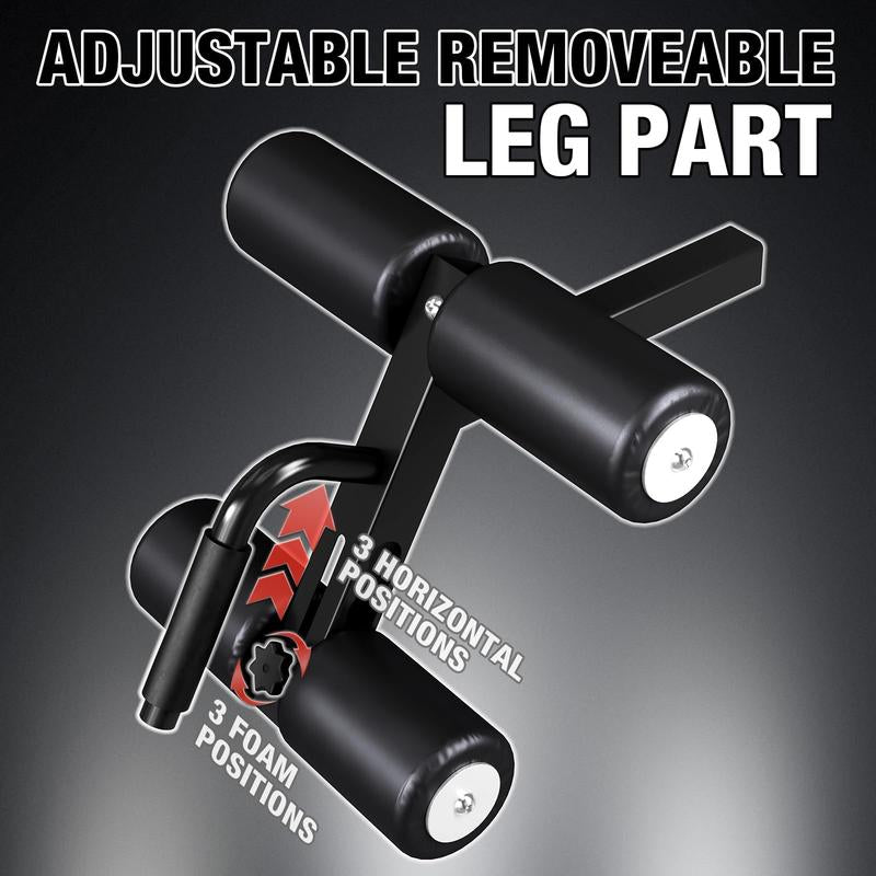 MIKOLO Adjustable Weight Bench, Workout Bench Press Set, Removable Leg Support for Flat Incline Decline Sit up Bench, Vertical Storage Space-Saving Multi-Functional Home Gym Equipmentmikolo