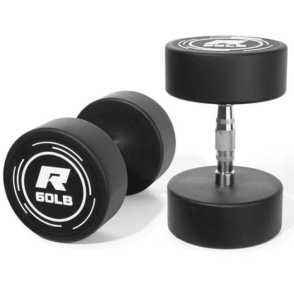 Ritfit 20LB Pvc-Coated round Dumbbells in Pairs - Durable Balanced Design for Upper Body Workouts & Noise-Reducing Floor Protection