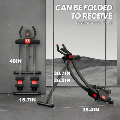 Abdominal Trainer - Home Gym Strength Training Equipment for Effective Core Workouts, Foldable Design for Men and Women