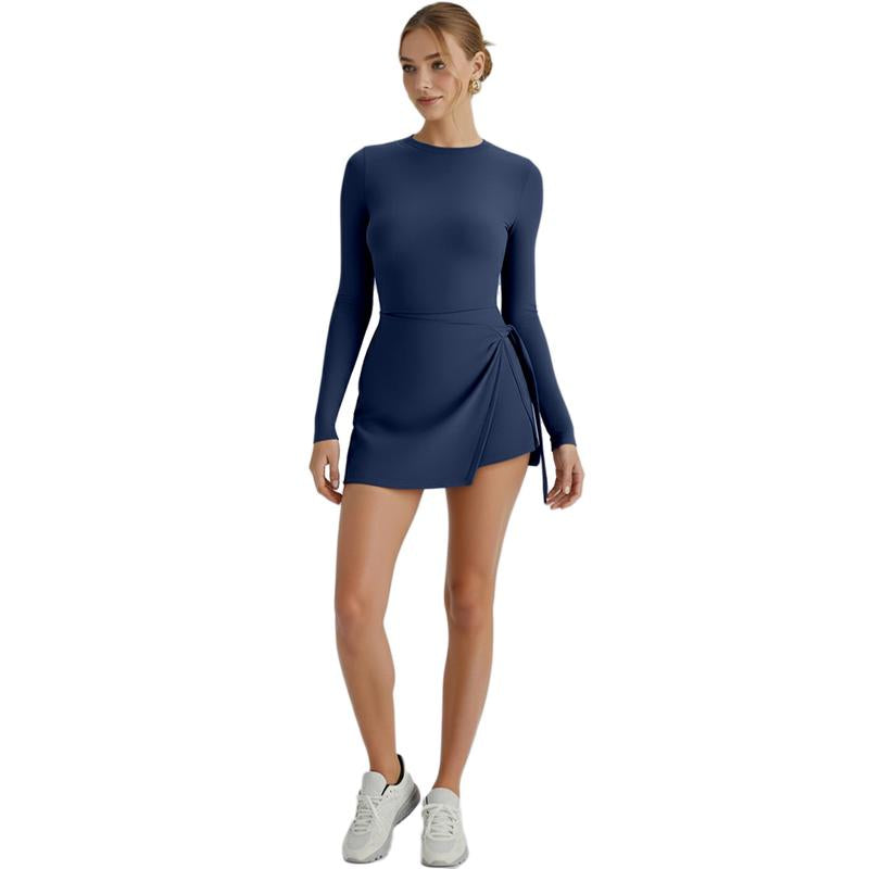 Women'S Sleeveless Yoga Golf Athletic Dresses Ruffle Side Slit Workout Dress Built-In Shorts Tennis Dress Exercise Summer Outfits Beach Outfits Casual Clothes Slim Soft