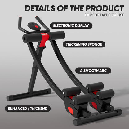 Abdominal Trainer - Home Gym Strength Training Equipment for Effective Core Workouts, Foldable Design for Men and Women